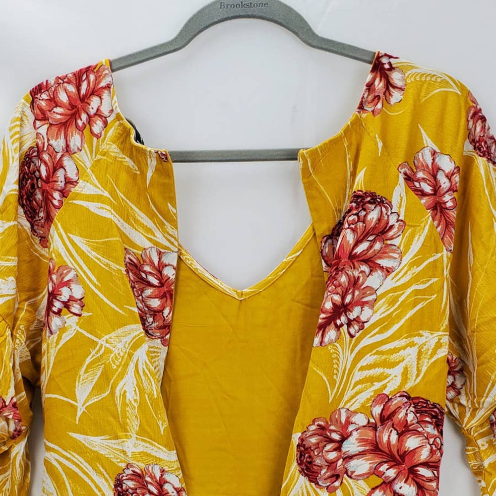 Lulus Garden's Glory Mustard Yellow Floral Print Culotte Jumpsuit - Picture 11 of 13